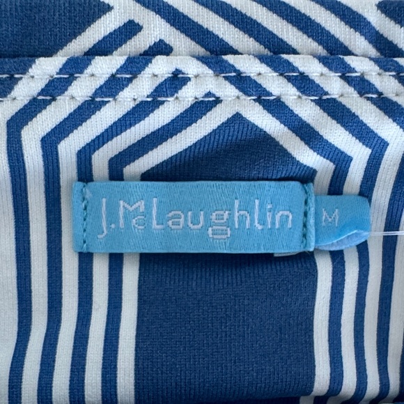 J. McLaughlin Navy and White Geometric Pants - Picture 3 of 4